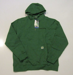 JOHN DEERE JD Green 1/4 Zip Fleece Hoodie Embroidered NWT Mens Sz Large