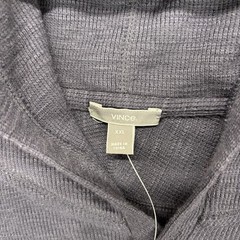 Vince Hoodie Henley Sweatshirt Men’s XXL Blue Cotton Luxury New $145