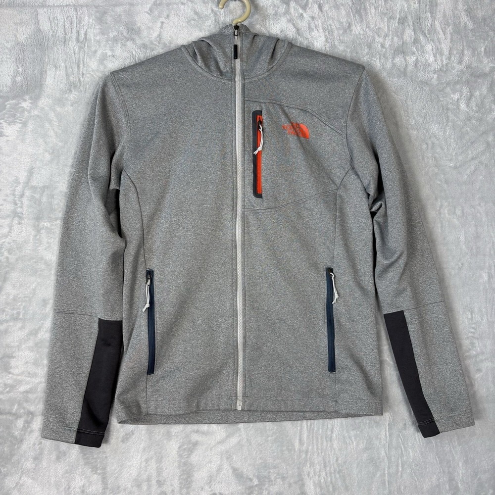 The North Face Gray Zip-Up 100% Polyester Performance Hoodie Men’s Small