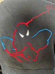 Marvel Universal Studios Spider-Man Embroidered Black Hoodie Adult S Exc. Condit