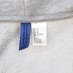 H+M DIVIDED Drawstring Hooded Sweatshirt Medium/Full Zip/Gray/Front Pockets