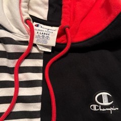 Champion tag color-block hoodie