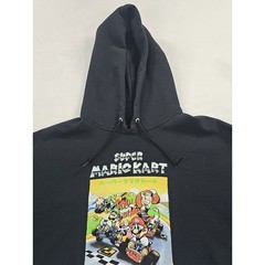 Source Unknown Black Super Mario Kart Cropped Top Graphic Hoodie