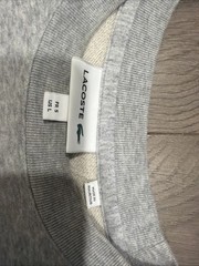 Modern Lacoste Big Gator Heather Gray Crewneck Sweatshirt Spellout Men’s L 5