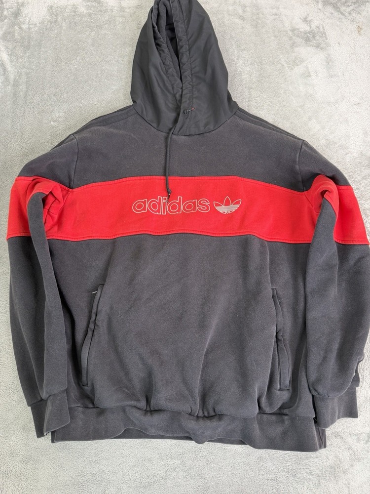 Adidas BX-20 Pullover Hoodie Men’s Size XL Black 3 Stripe