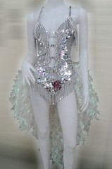 Da NeeNa M540 Little Rabbit Showgirl Vegas Stage Leotard Bodysuit XS-XL