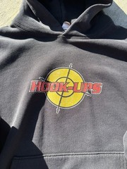 Hook UPS Vintage Hoodie Sweatshirt Skateboard Design Black