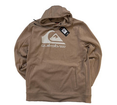 Quiksilver Hoodie Mens LG Fawn Tan Prints Gridliner Pullover Skate Surf NWT