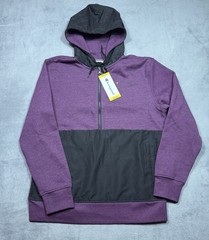 Champion Hoodie Mens M Plum Purple Softshell Hood Pullover Fleece Active NEW