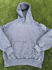 Yeezy Inspired Custom Heavyweight Washed Slate Gray Pullover Hoodie