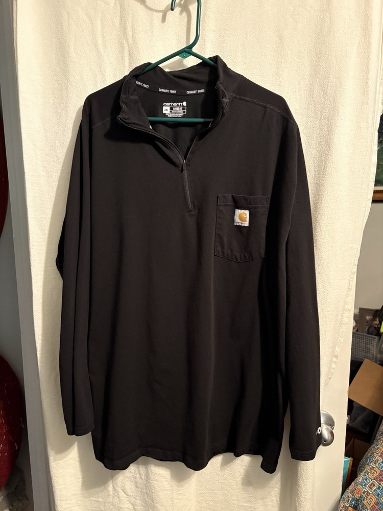 Mens Men’s Carhartt Loose Fit Sweatshirt Zip Shirt Deep Black 3XL XXXL