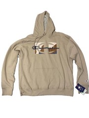 Champion Hoodie Mens XL Tan Pullover Sustainable Recycled Fibers Logo New Tags