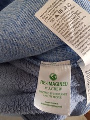 J Crew Mens Sweatshirt 2XL Tall Blue Reverse Weave Crew Heritage Modern Preppy