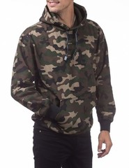 PRO Club Heavyweight Pullover Hoodie/ Green Camo/ Size Large