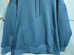 XIEERDUO Hoodie Mens 2XL Blue Pullover Hooded Pockets Lined Oversized Fleece