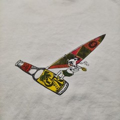 Vintage 80s Beer Bottle Windsurfing Coral Reefers Marijuana Sweatshirt USA 2XL