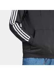 NEW Adidas Mens Hoodie 2XL Essentials Fleece Stripes Black Athletic Sports