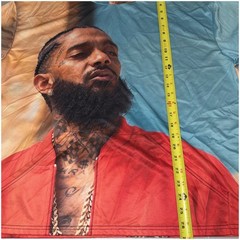 Nipsey Hussle Graphic Hoodie XXL Polyester Streetwear Rap Tee Hip Hop Tribute