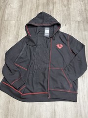 Jet Black TNL Puff Buddha Zip Hoodie Size M