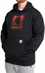 Carhartt Men’s Loose Fit Midweight Hooded Neck Letter Print Mens Graphic