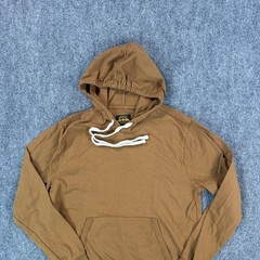 Brave Star Hoodie Mens Large Brown 100% Cotton Pullover Kangaroo Sweatshirt USA