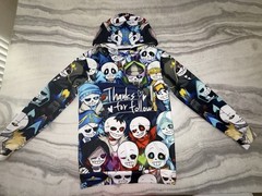 Sans Graphic Print Fleece Pullover Hoodie Teens M Multicolor Fall/Winter
