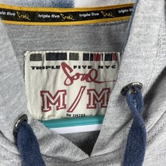 Triple Five Soul NYC Hoodie Shirt Youth Medium Gray Short Sleeves Athletic