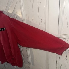 Vintage Y2K Quicksilver Embroidered Hoodie Sweatshirt Red Logo Boys Size XL