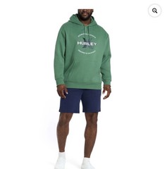 HURLEY Green GRAPHIC PULLOVER HOODIE SWEATSHIRT MENS L Large NWT Surf Logo