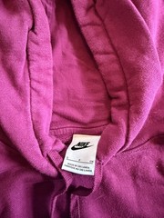 Nike Club Fleece Hoodie Men’s Small Pullover Long Sleeve Plum Drawstring