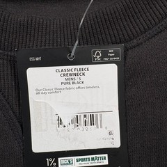 DSG Mens Classic Fleece Crewneck Sweatshirt Pure Black S DSG-MHT