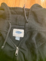 Old Navy Classic Full Zip Front Hoodie Soft Jersey Fleece Hooded Sweatshirt M