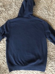 Hurley Hoodie Mens Large Navy Blue Red White Graphic Sweatshirt Fleece Lined