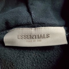 Fear of God Essentials Hoodie Mens Size Large Black Stretch Limo Sweatshirt Read