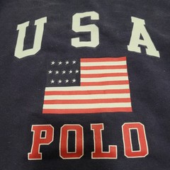 Polo by Ralph Lauren USA American flag navy blue, red, white sweatshirt size 2XL