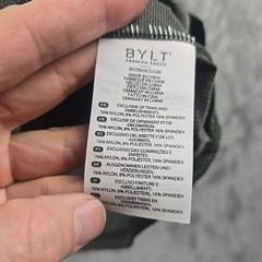 BYLT Basics Drop Cut Hoodie Mens L Green Performance Premium Pullover Gym Yoga