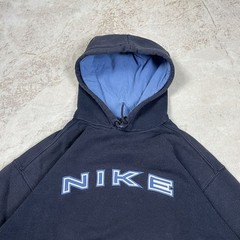 90’s Nike Y2K Spell Out Boxy Fit Embroidered Faded Hoodie