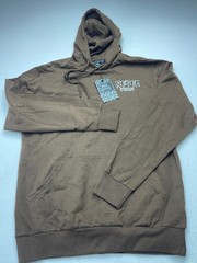 Rebel Vengeance Brown Hoodie with Flame Design