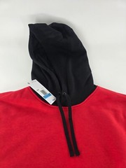 Nike Color Block Club Fleece Pullover Hoodie Men’s L Red/Black New