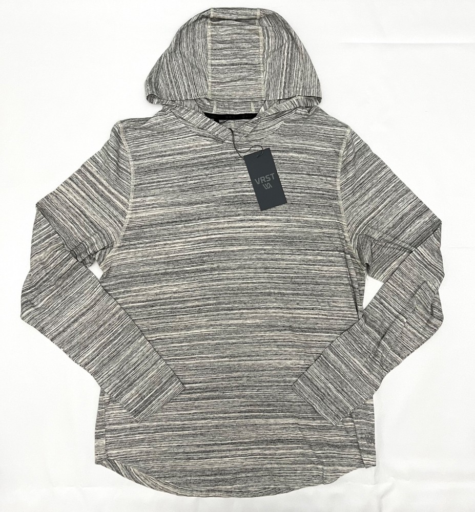 VRST Men’s Essential Hoodie Size Small UV Protection Breathable Lightweight Gray
