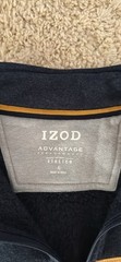 IZOD Advantage Performance 1/4 Zip Fleece Colorblock Mock Neck Sweatshirt L