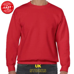 Mens Sweatshirt Heavy Blend Crew Neck Plain Jumper Pullover Casual High Quality