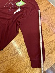 Houston White Mens 4XL Maroon Red Graphic Crewneck Sweatshirt NWT Flawed