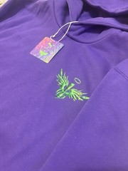 Men’s Puma Melo Toxic Hoodie Purple Green Not From Here Sz Large Lamelo Ball $90