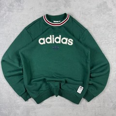 Vintage Adidas Originals Collegiate Green Trefoil Size Small Crewneck Sweatshirt