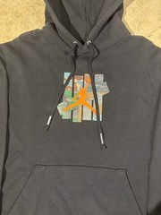 Jordan x Undefeated Breakfast Club Hoodie in Black, Men’s size Small