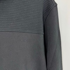 Michael Kors Full Zip Sweatshirt Jacket Mens M Black Minimalist Preppy