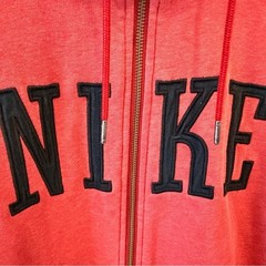 Nike Hoodie Full Zip Red Black Spellout Small S Unisex Mens Womens