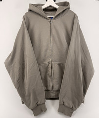 Yeezy x Gap x Balenciaga H14 Double Face Full Zip Hoodie YZY Taupe Beige XL