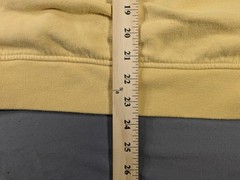 Abercrombie & Fitch Hoodie Teens 13-14 Yellow Fleece Pouch Circle Logo Spellout